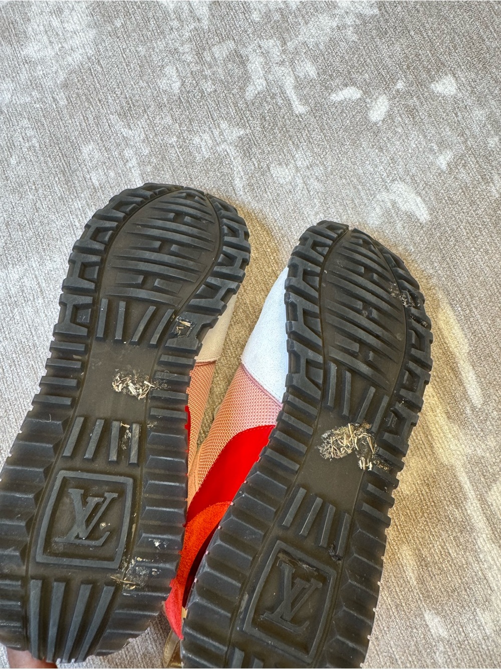 Louis Vuitton Pink and Gold Women's LV Runner Sneakers - Picture 5 of 5